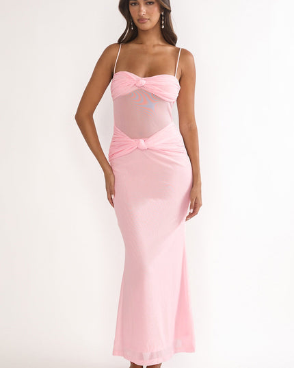 Blush Knot Accent Maxi Dress