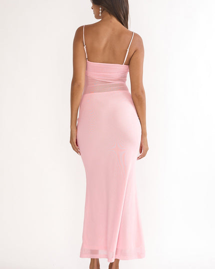 Blush Knot Accent Maxi Dress