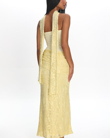 Butter Strapless Cut-Out Maxi Dress Lace