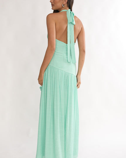 Sage Sky Halterneck Maxi Dress