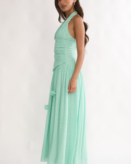 Sage Sky Halterneck Maxi Dress