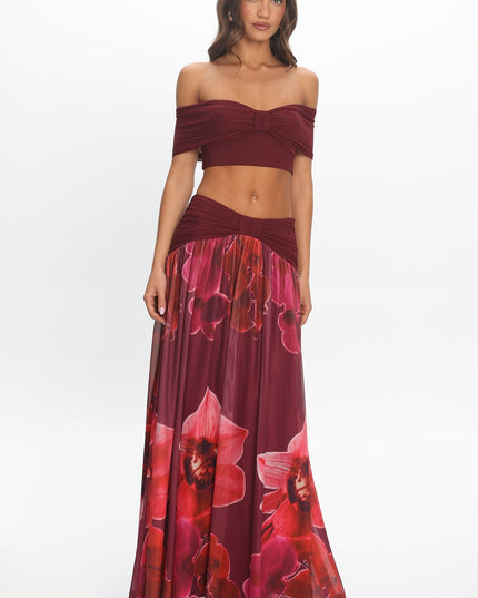 Fuchsia Strapless Crop Top