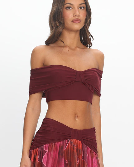 Fuchsia Strapless Crop Top