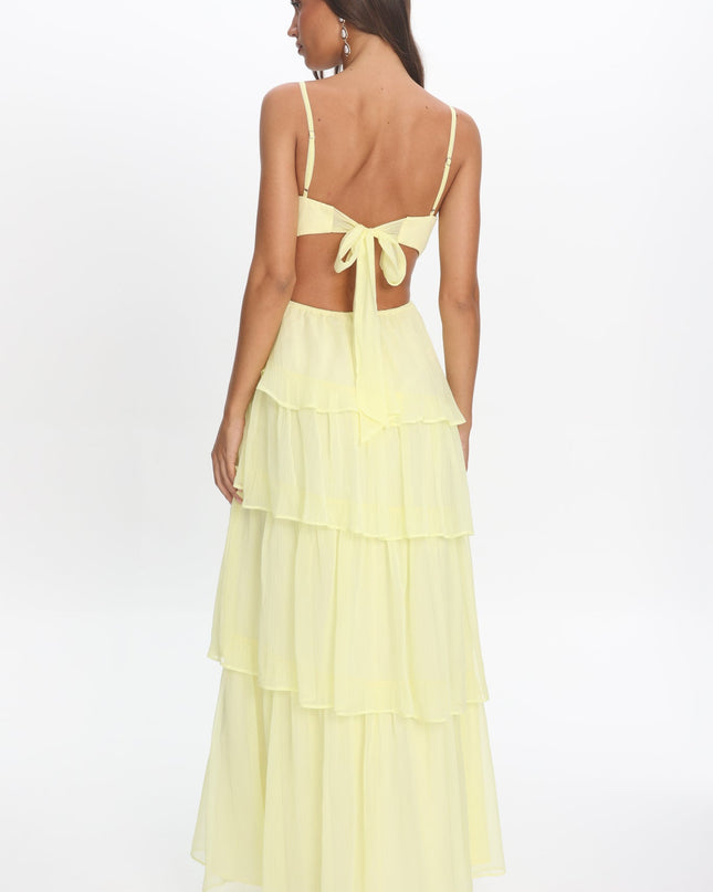 Butter Tiered Cut-Out Maxi Dress