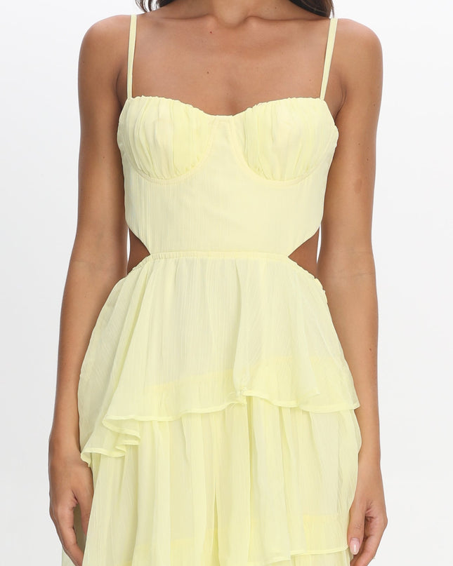 Butter Tiered Cut-Out Maxi Dress