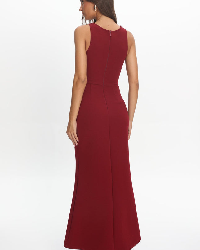 Plum Cut-Out Bust Maxi Dress