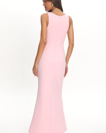 Pink Cut-Out Bust Maxi Dress