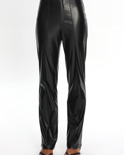 Black Faux Leather Pants