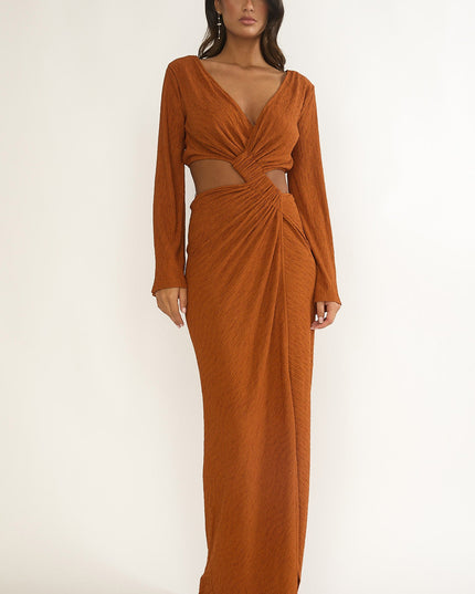 Cut-Out Twist Maxi Dress Ginger