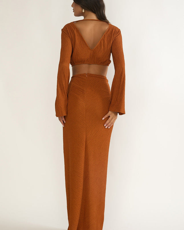Cut-Out Twist Maxi Dress Ginger