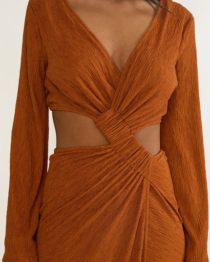 Cut-Out Twist Maxi Dress Ginger