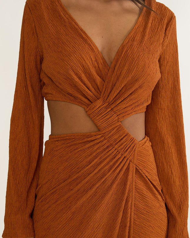 Cut-Out Twist Maxi Dress Ginger