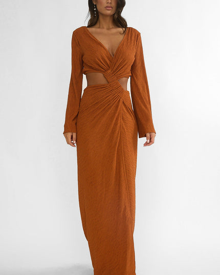 Cut-Out Twist Maxi Dress Ginger