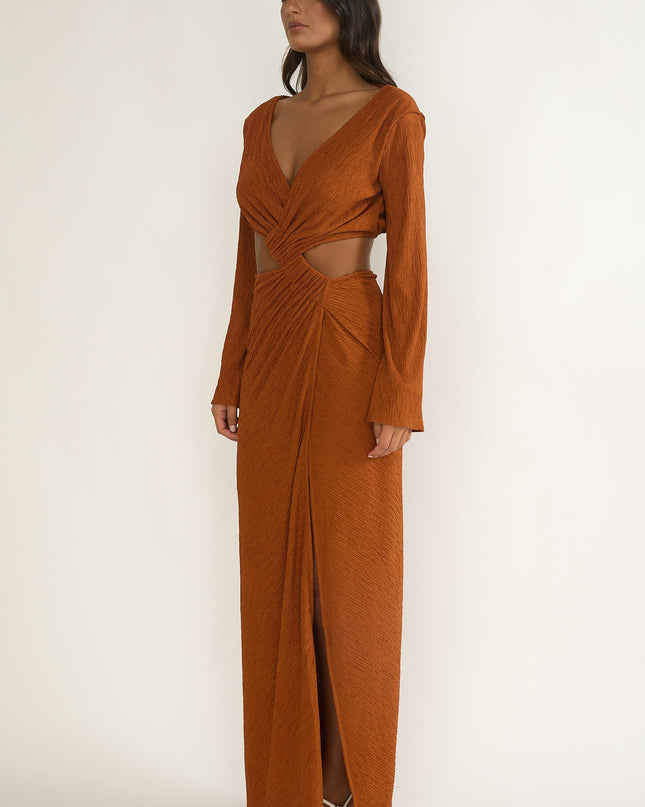 Cut-Out Twist Maxi Dress Ginger