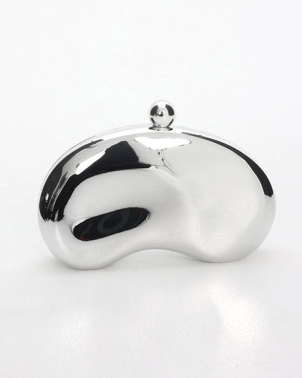 Silver Micci Bean Clutch