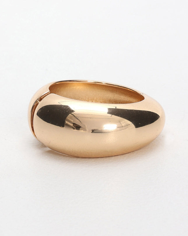 Gold Rounded Chunk Bangle