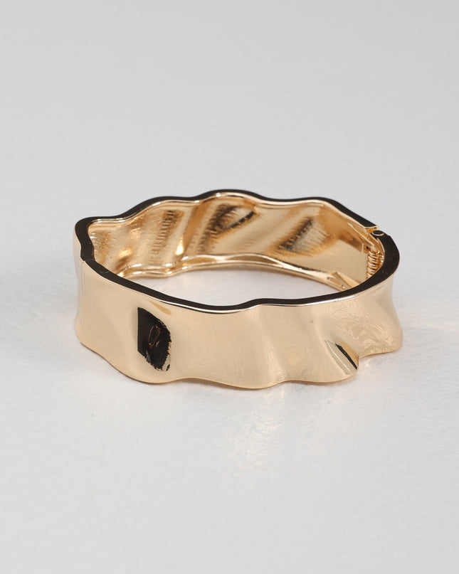 Gold Light Irregular Bangle