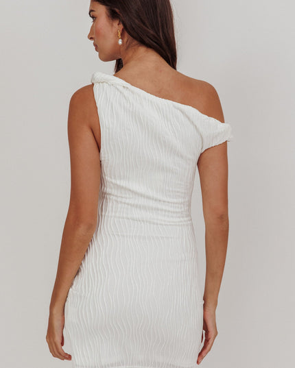 White One-Shoulder Mini Dress