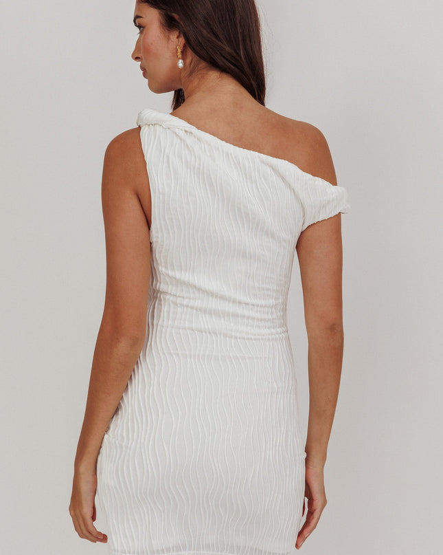 White One-Shoulder Mini Dress