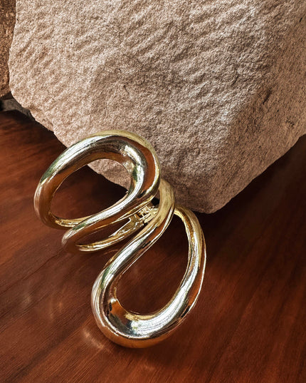 Gold Hinged Cuff Bracelet