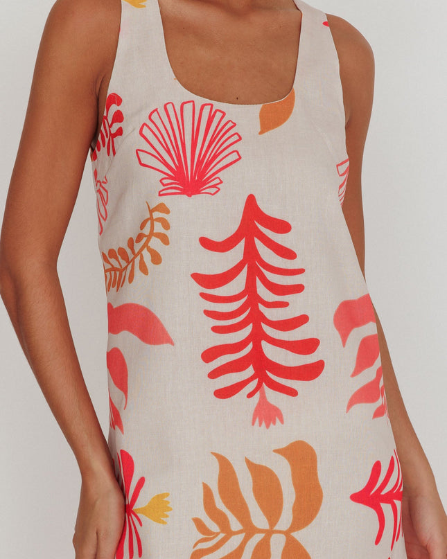 Pink And Shell Maxi Slip Dress