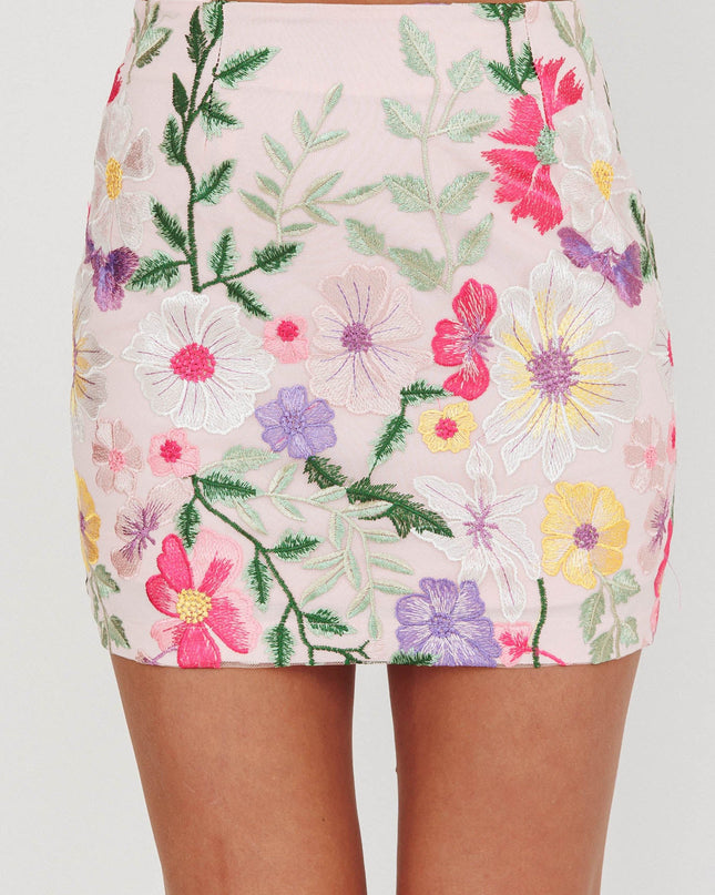 Multi High Street Jacquard Mini Skirt Floral