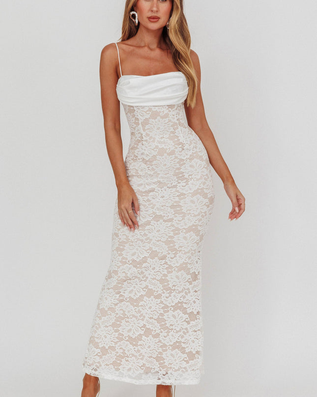 White Lace Maxi Dress