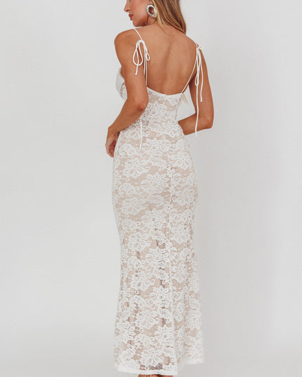 White Lace Maxi Dress