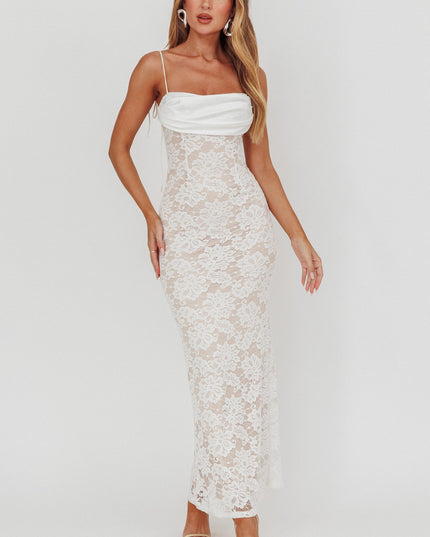 White Lace Maxi Dress