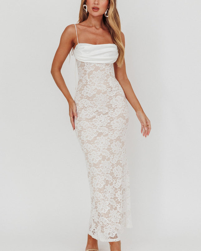 White Lace Maxi Dress