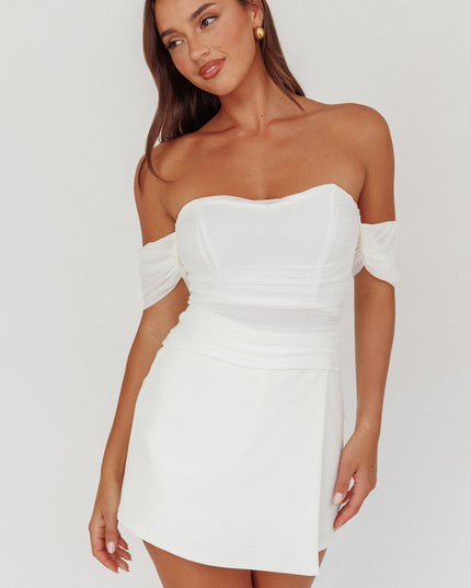White Melonie Off-Shoulder Top