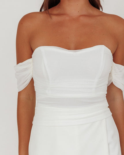 White Melonie Off-Shoulder Top