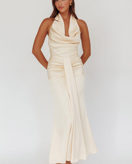 Butter Cowl Neck Maxi Dress