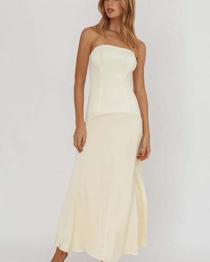 Butter Star Avenue Strapless Drop Waist Maxi Dress