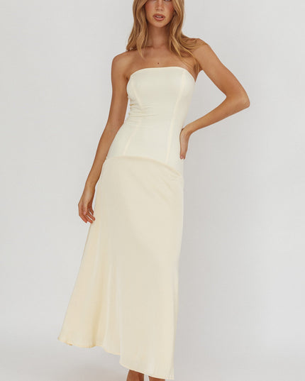 Butter Star Avenue Strapless Drop Waist Maxi Dress