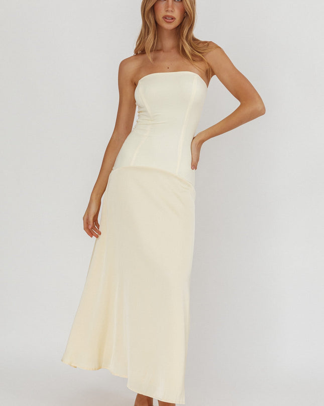 Butter Star Avenue Strapless Drop Waist Maxi Dress