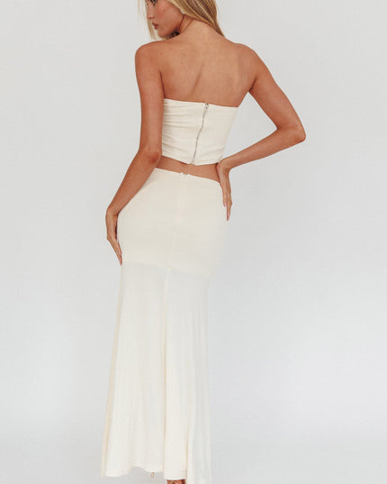 Butter Hip Tie Maxi Skirt
