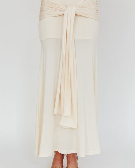 Butter Hip Tie Maxi Skirt