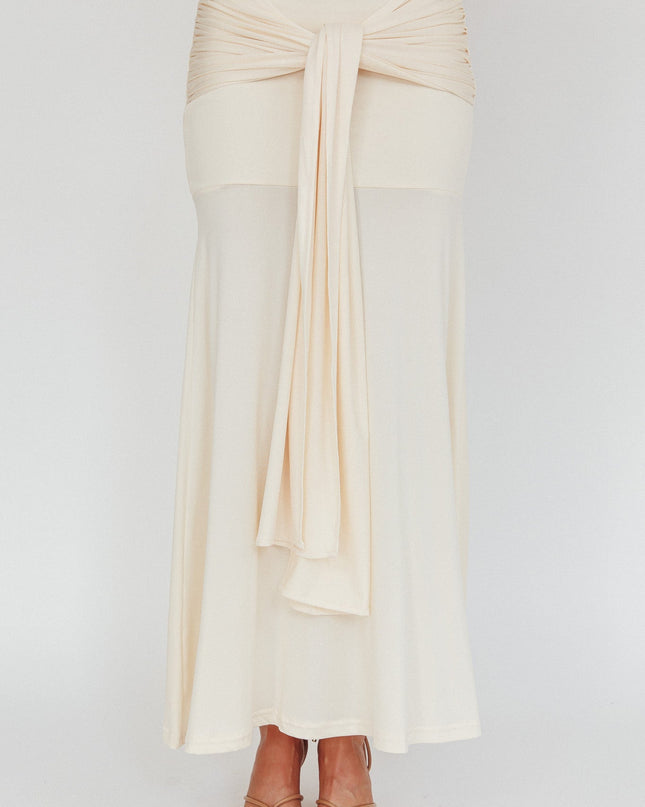 Butter Hip Tie Maxi Skirt