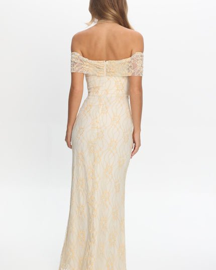 Butter Off-Shoulder Maxi Dress Lace