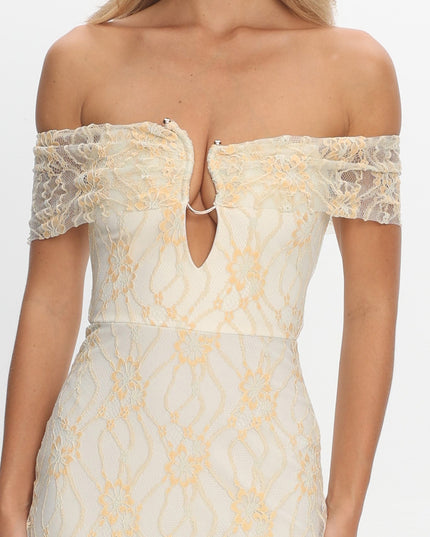 Butter Off-Shoulder Maxi Dress Lace