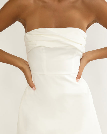 White Bust Mini Dress