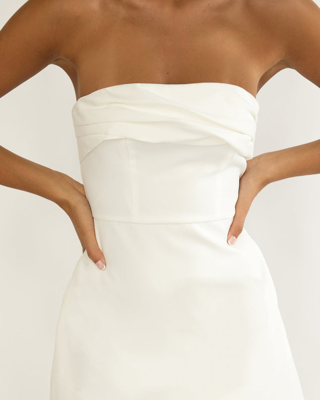 White Bust Mini Dress