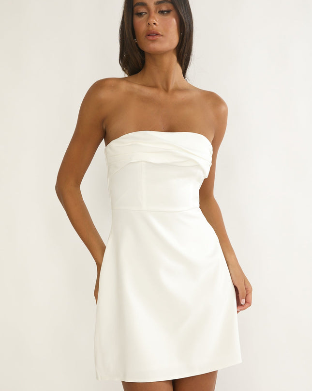 White Bust Mini Dress