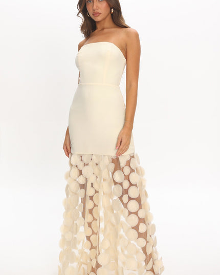 Butter Embellished Hem Maxi Dress