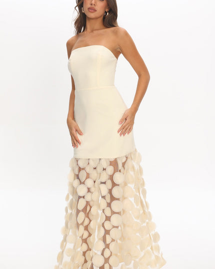 Butter Embellished Hem Maxi Dress