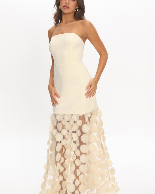 Butter Embellished Hem Maxi Dress