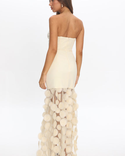 Butter Embellished Hem Maxi Dress