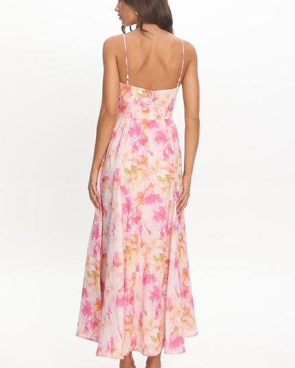 Pink Scoop Midi Dress