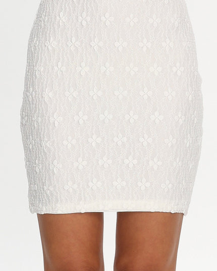 White Landrea Lace Skirt